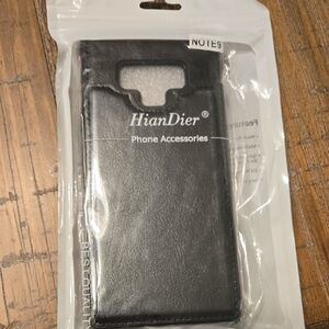 Andie Black Leather-Style Phone Case for Note9